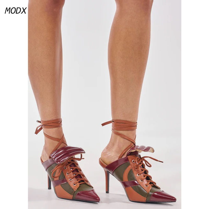 Block Heel Ankle Boots - 2026 New Women Retro Color Block
