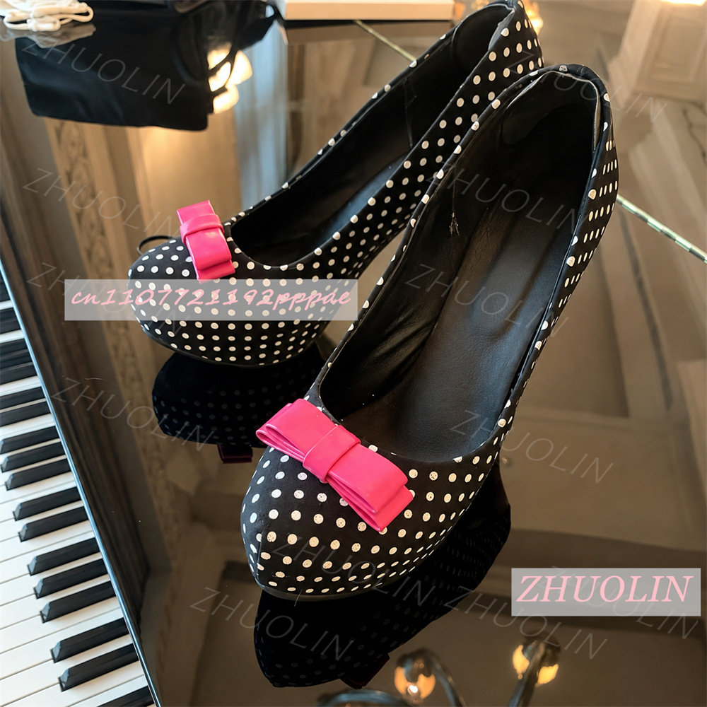 Women White Black Polka Dot Pu - Women Shoes Us To Eu recension och pris