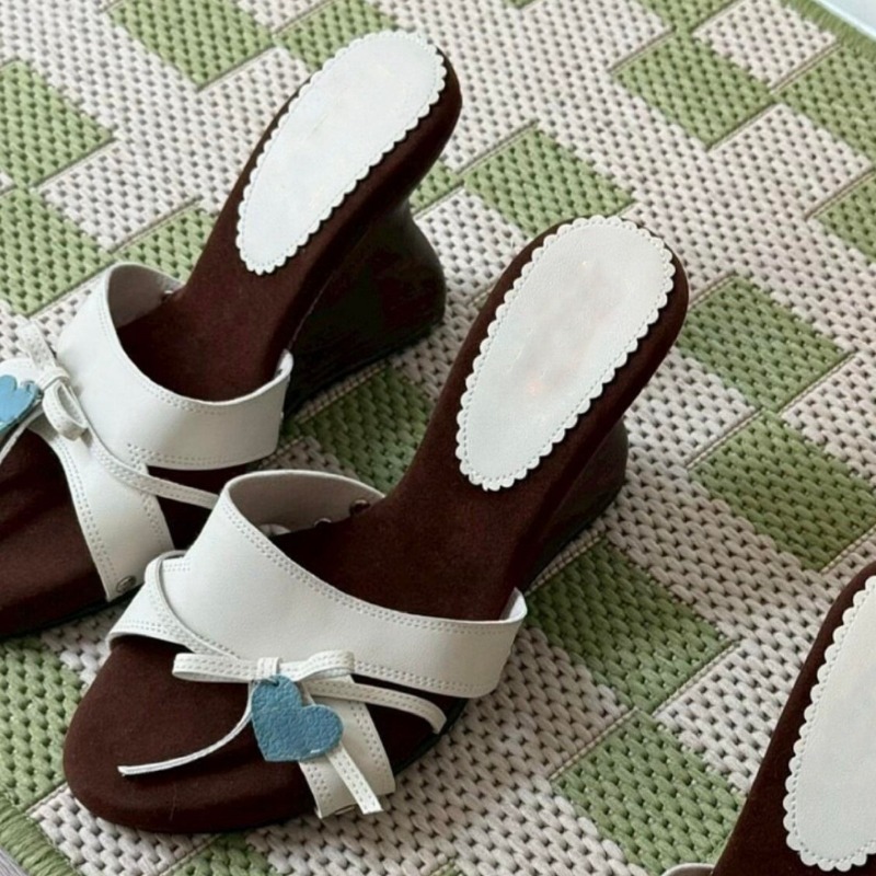Women's Heart Bow Wedge Heel S - Women Shoes Us To Eu recension och pris