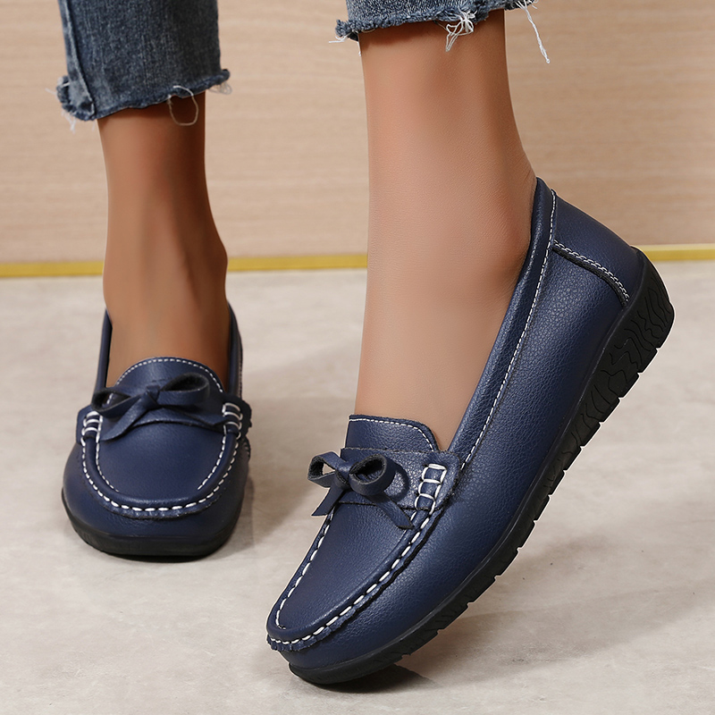 Genuine Leather Women Flats Fa - Women'S Shoes Loafers Black recension och pris