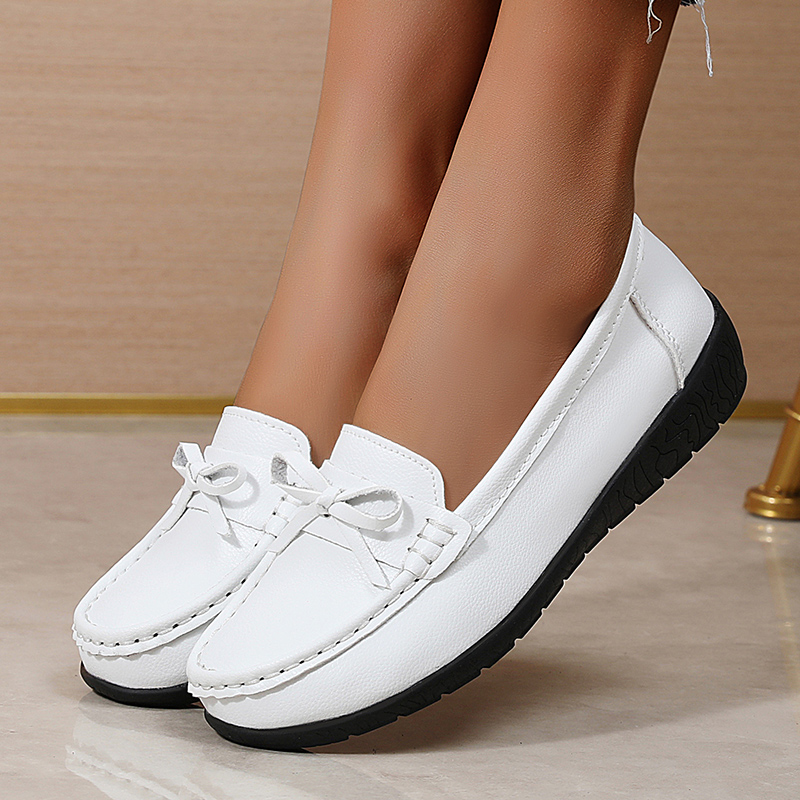 Genuine Leather Women Flats Fa - Women'S Shoes Loafers Black recension och pris