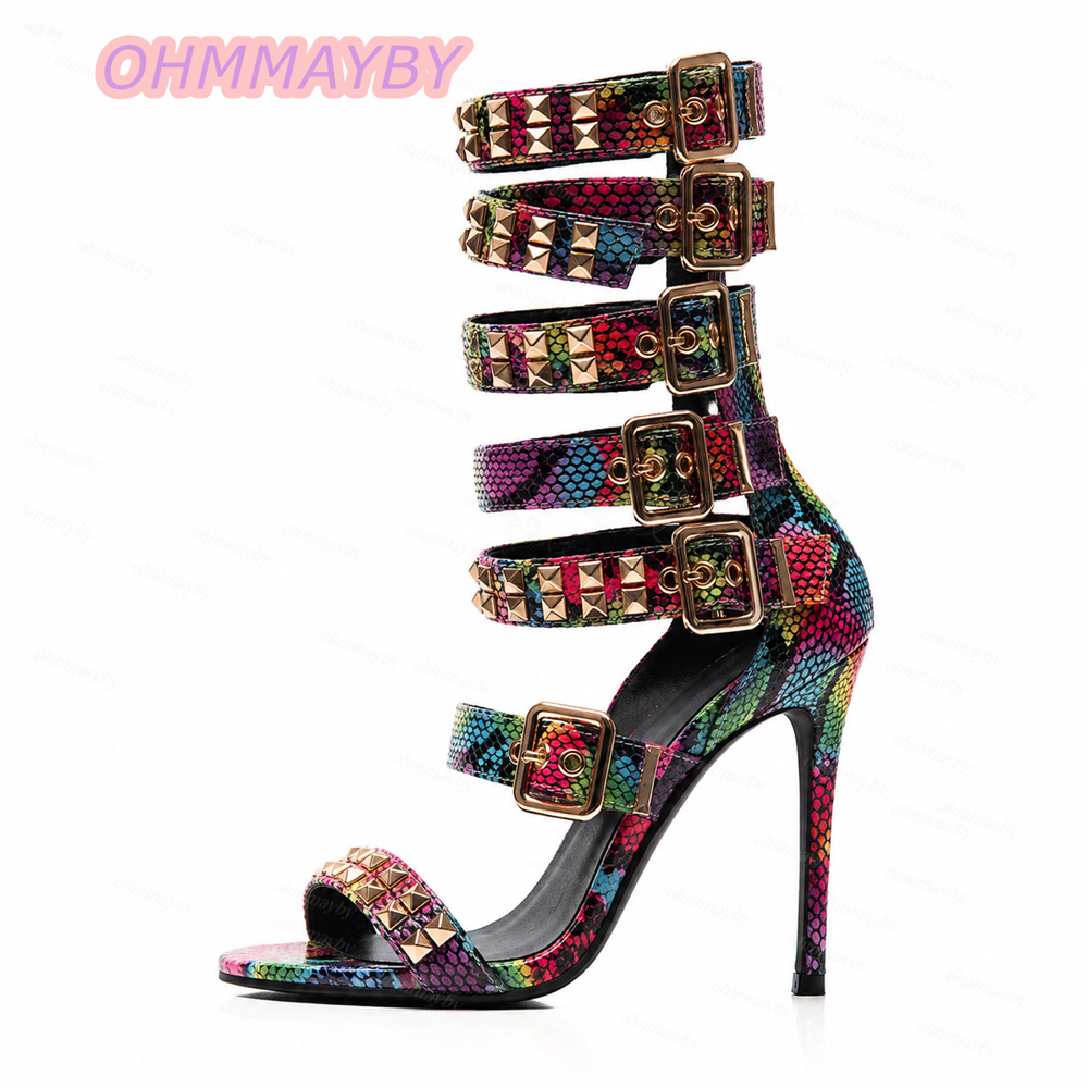 Women Multicolor Snake Print S - Women Shoes Us To Eu recension och pris
