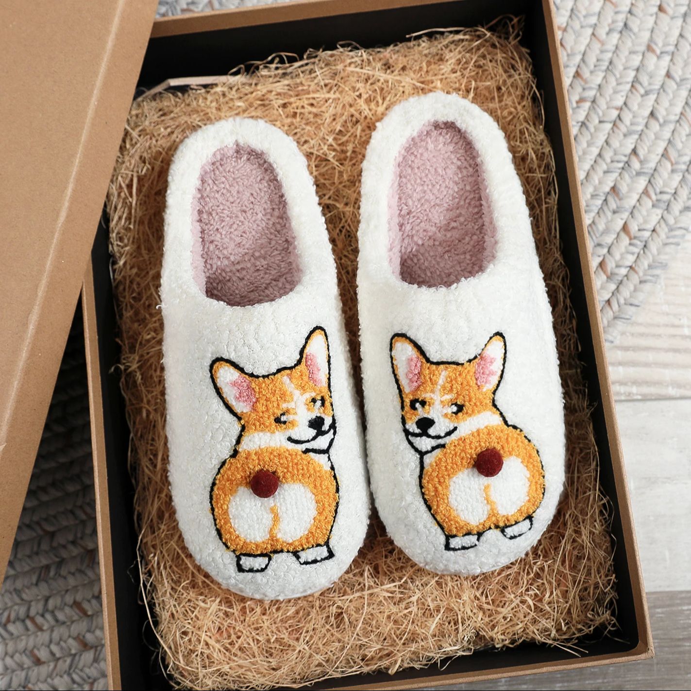 SHAJI Corgi Dog Embroidered Pl - Women'S Shoes Hush Puppies recension och pris