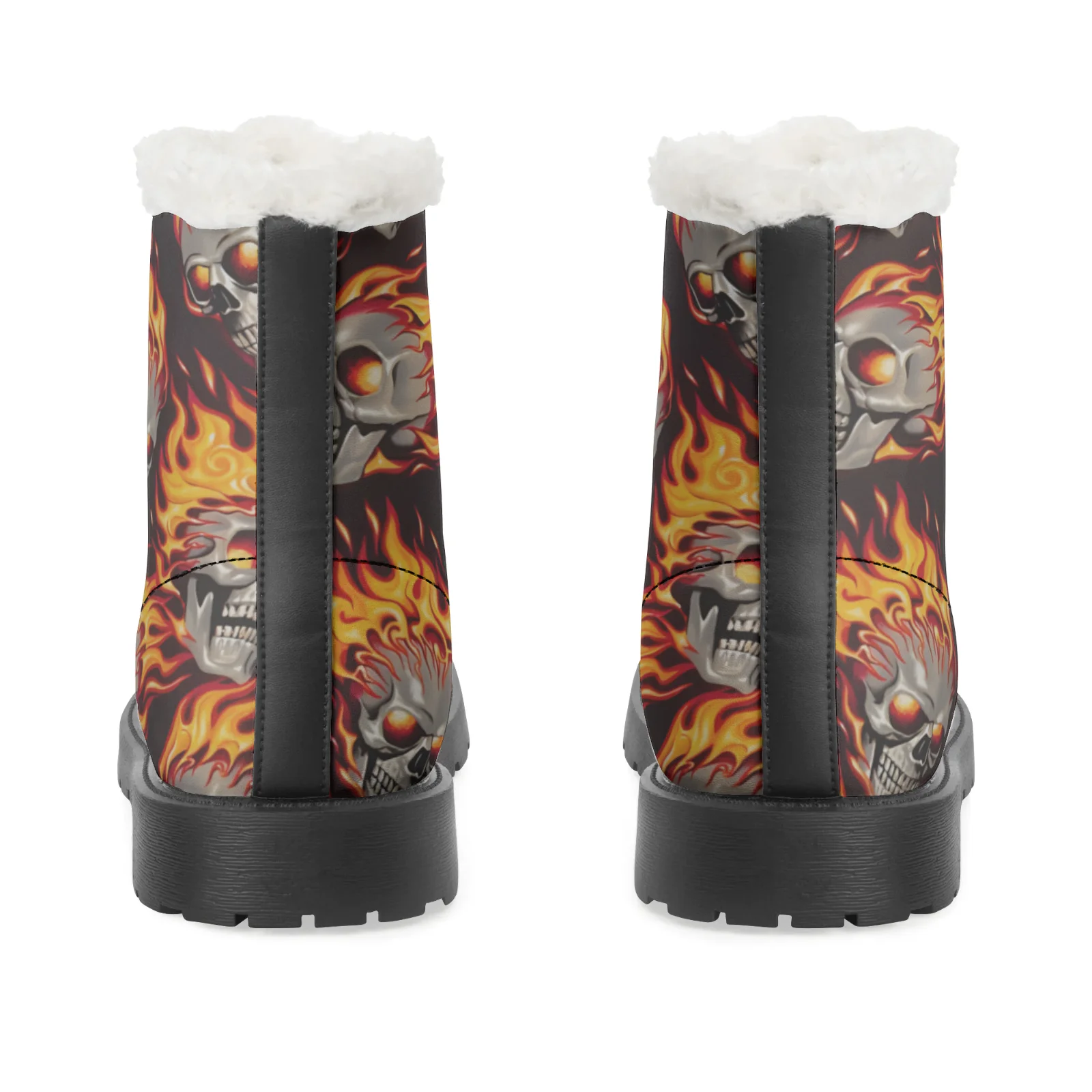 Fire Skull Patterns Snow Boots - Women Shoes Us To Eu recension och pris