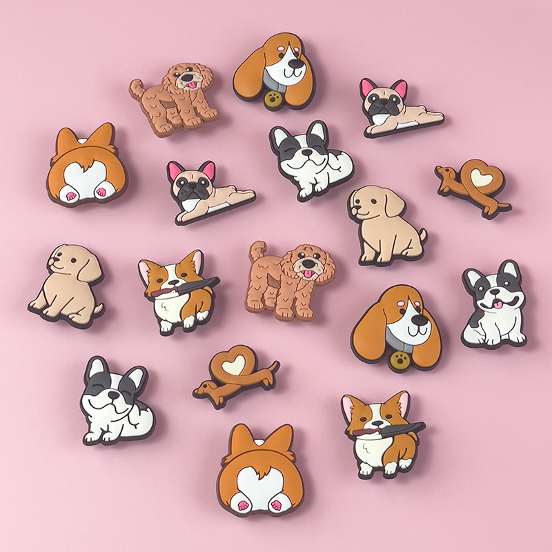 1/9pcs Cute Dog PVC Shoe Charm - Women'S Shoes Hush Puppies recension och pris