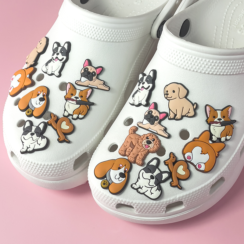 1/9pcs Cute Dog PVC Shoe Charm - Women'S Shoes Hush Puppies recension och pris