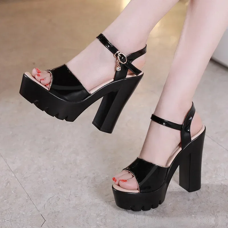 10cm 13cm Small Size 32-43 Thi - Block Heel Ankle Boots recension och pris