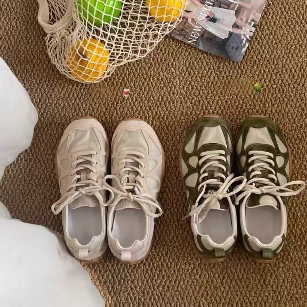 Vintage Patchwork Lace Up Snea - Women Shoes Wedges recension och pris