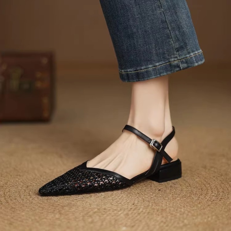 French Pointed-Toe Woven High- - Women'S Shoes Large recension och pris