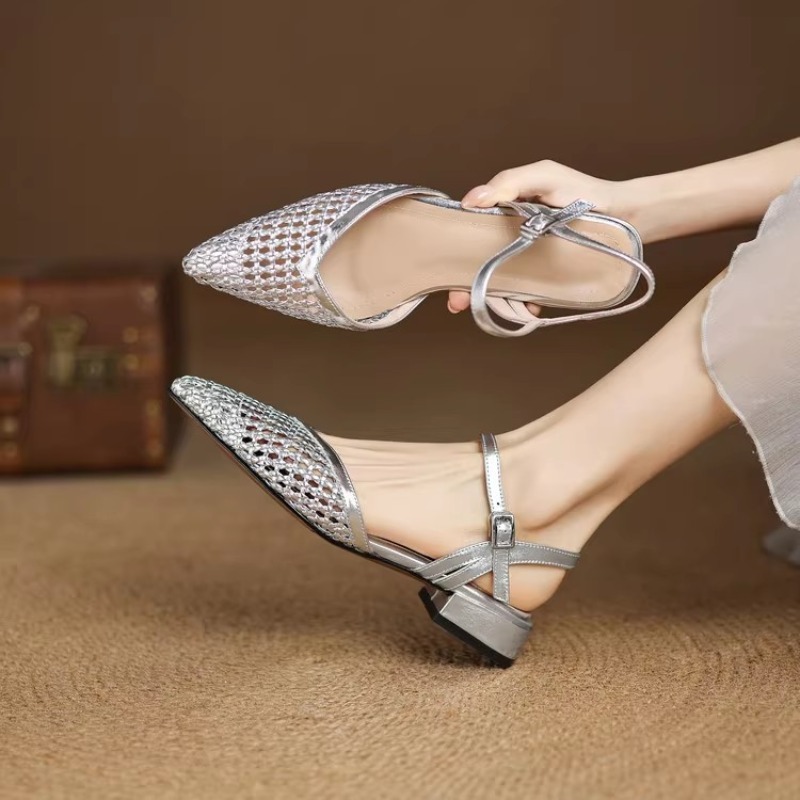 French Pointed-Toe Woven High- - Women'S Shoes Large recension och pris