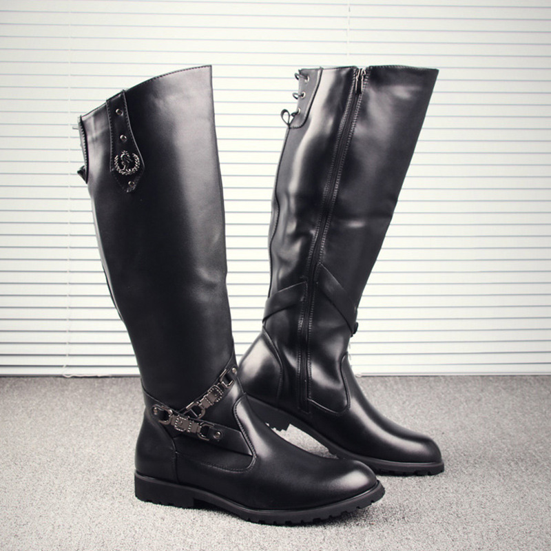 Men's Knee‑High Riding Boots W - Block Heel Ankle Boots recension och pris